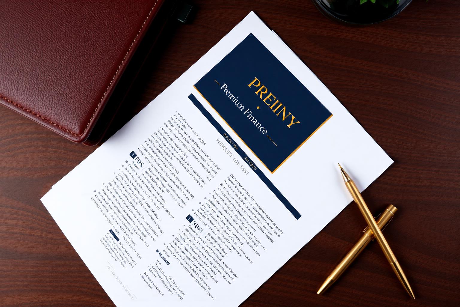 Investment Banker — Navy & Gold CV